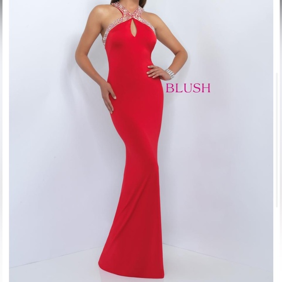 Ball Gown, sequined body con dress RED - Picture 2 of 4